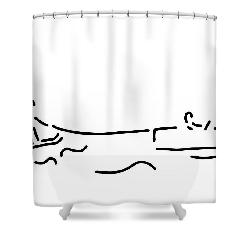 800x800 Water Ski Boat Waterski Shower Curtain For Sale - Water Ski Drawing