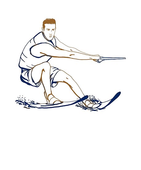 Water Ski Drawing at PaintingValley.com | Explore collection of Water