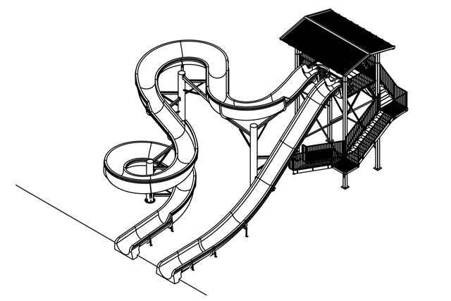640x427 natural structures water slides entry height - Water Slide Drawing