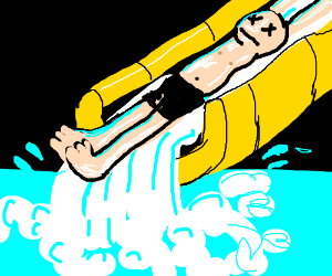 300x250 Dead Man Going Down A Waterslide Drawing - Water Slide Drawing