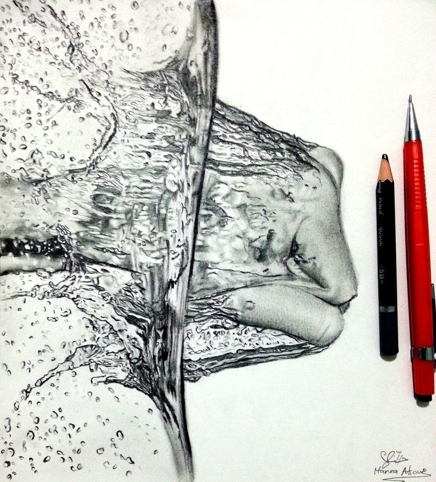 850x939 water splash pencil drawing splashpaul shanghai - Water Splash Drawing