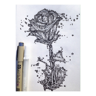 320x320 water splash rose drawing! this was done - Water Splash Drawing