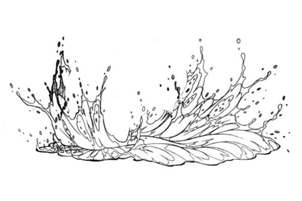 Water Splash Drawing at PaintingValley.com | Explore collection of