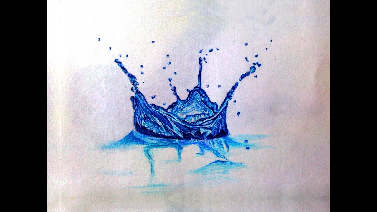 1280x720 how to draw water splash hyper realistic - Water Splash Drawing