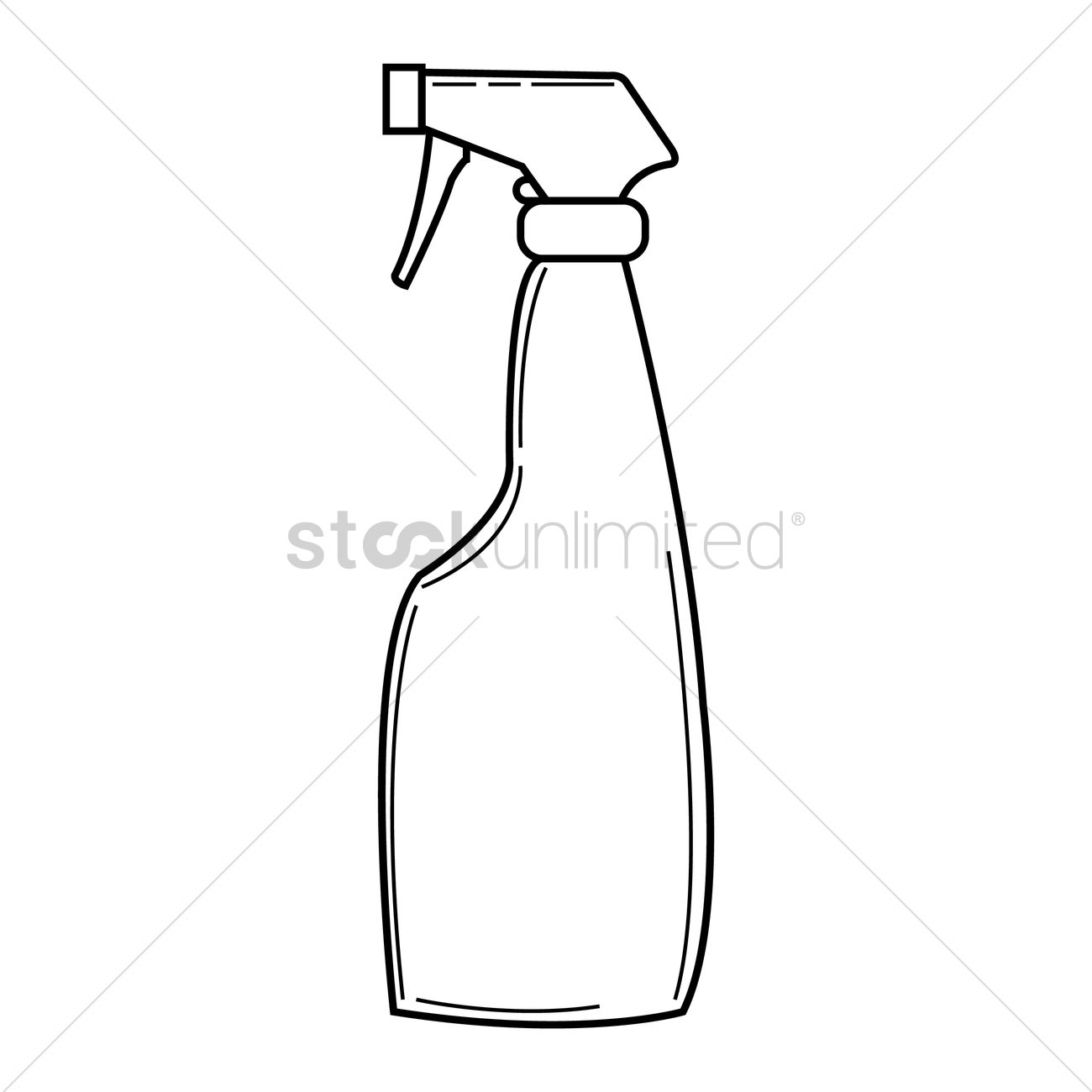 1300x1300 water spray bottle vector image - Water Spray Drawing