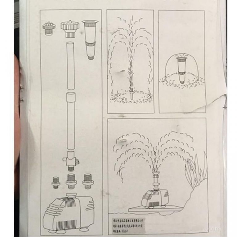 768x768 Water Fountain Drawing Or Set Spray Heads Water Pump - Water Spray Drawing