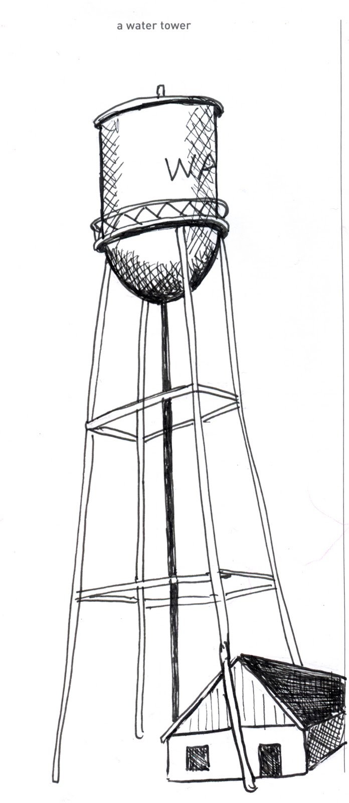 Water Tower Clip Art Outline