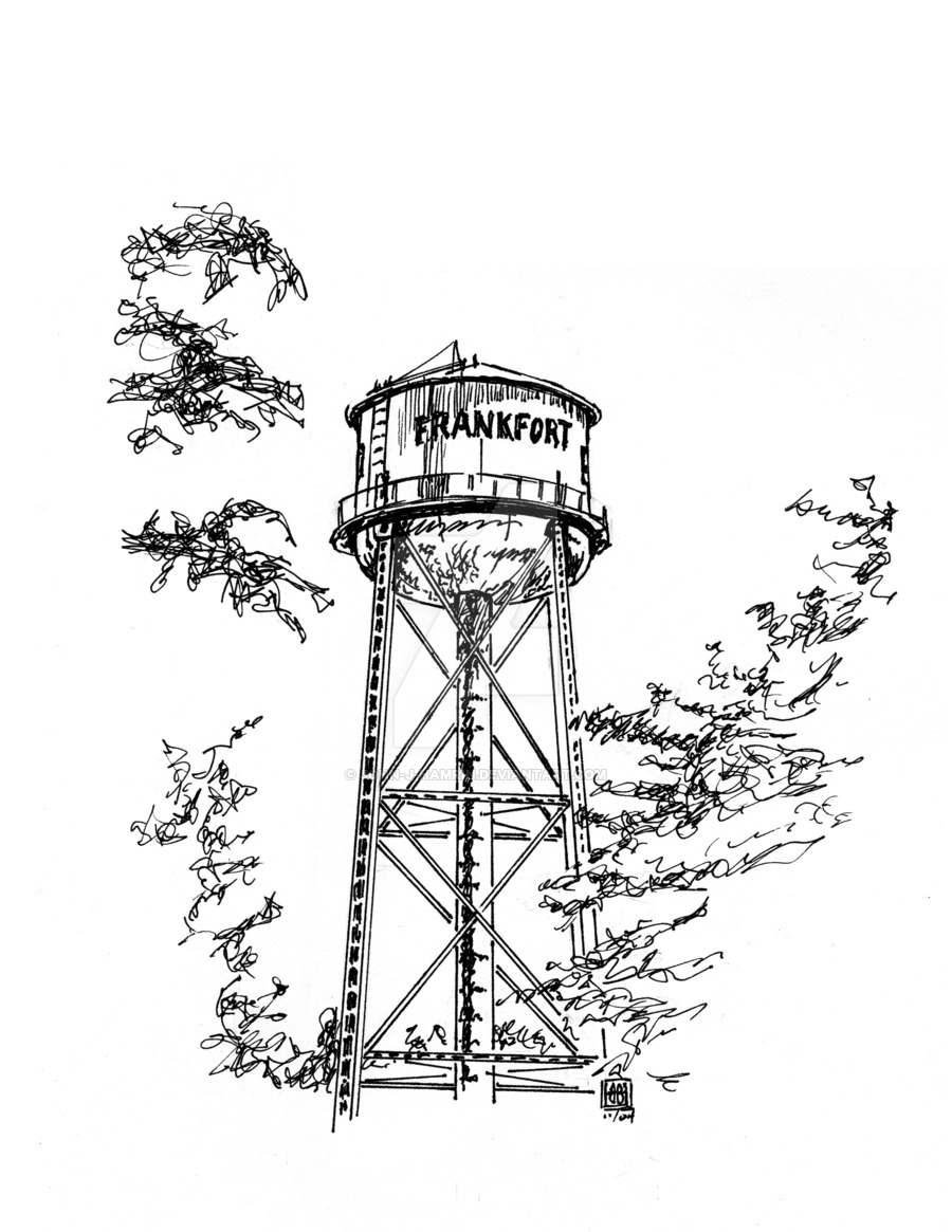 Water Tower Drawing at Explore collection of Water