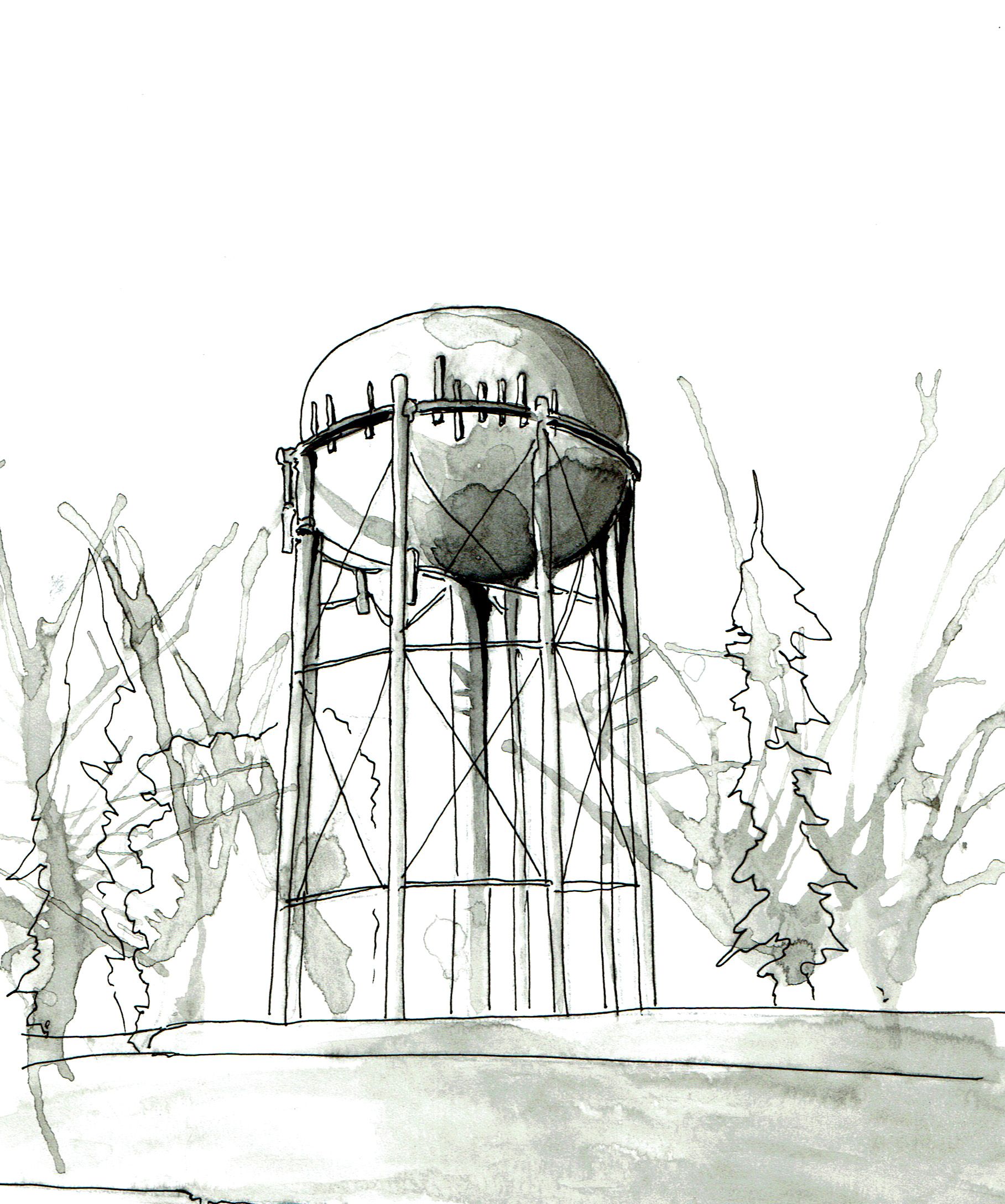 1817x2176 dog peteglantingdraws - Water Tower Drawing