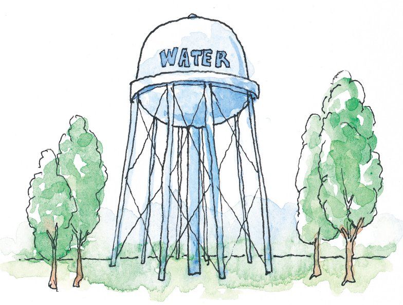 Water Tower Drawing at Explore collection of Water