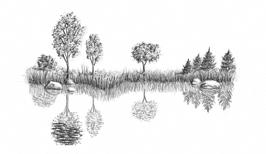 850x494 how to draw water in nature - Water Waves Drawing