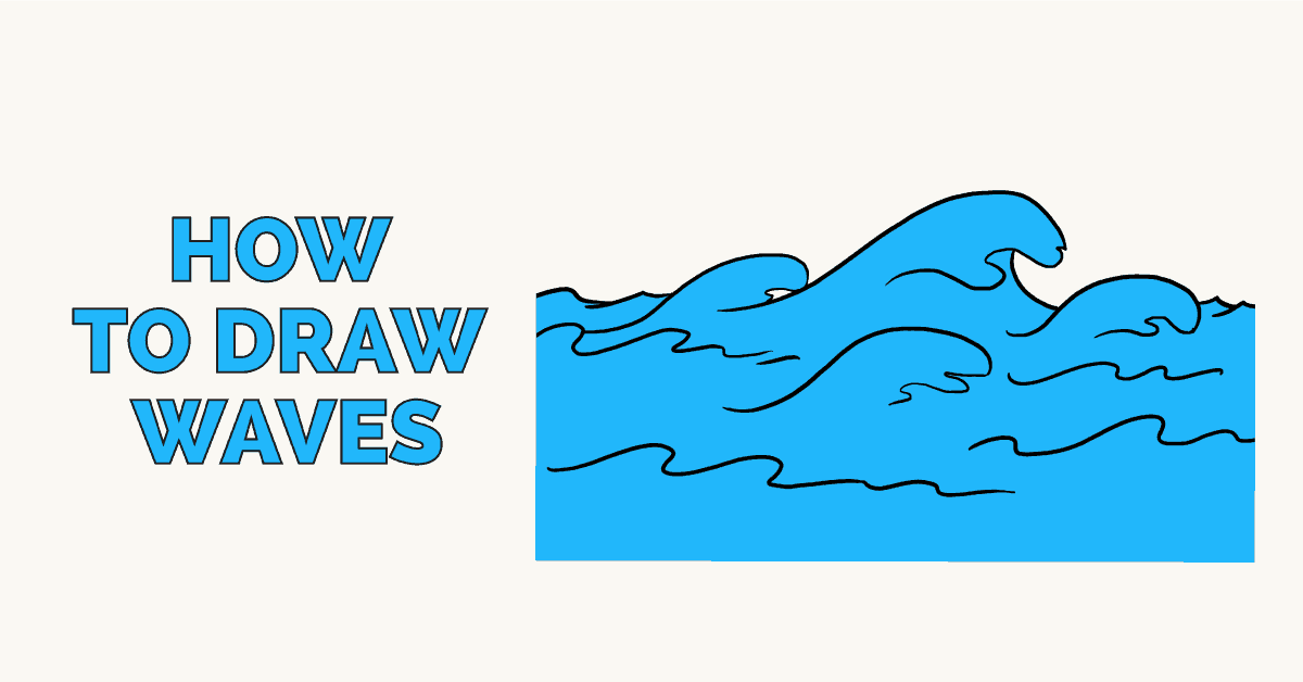 1200x628 how to draw waves really easy drawing tutorial - Water Waves Drawing