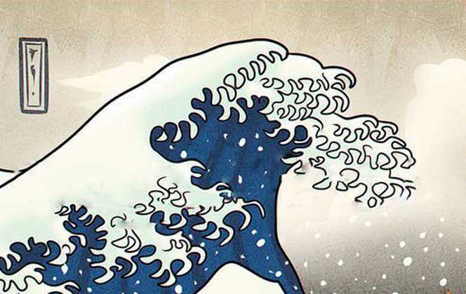 664x419 how to draw waves simple, step - Water Waves Drawing