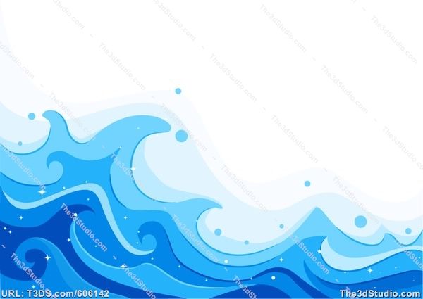 600x425 ocean water clip art sea waves stock photo stock image clipart - Water Waves Drawing
