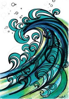 236x339 wave on waves in bible journal inspiration art, wave - Water Waves Drawing