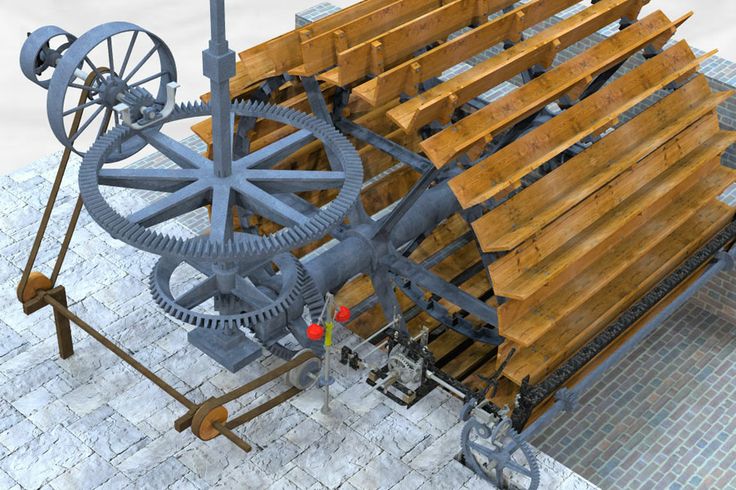 736x490 april - Water Wheel Drawing