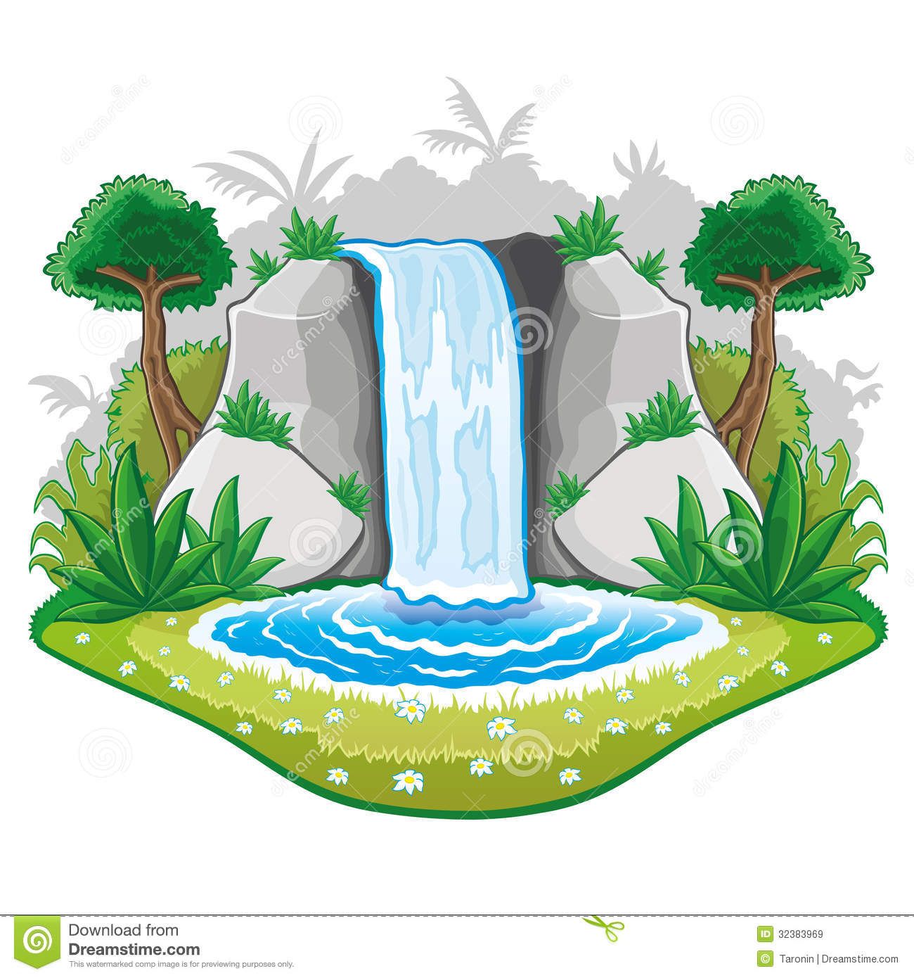 Waterfall Cartoon Drawing at Explore collection of