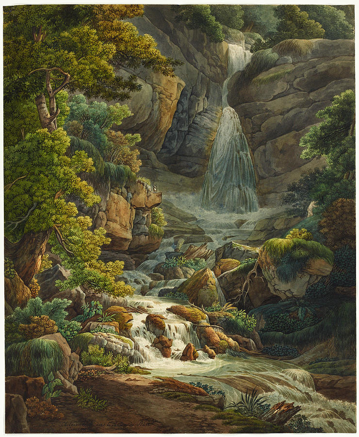 740x900 schelmenloch waterfall drawing - Waterfall Drawing