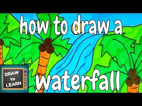 480x360 waterfall facts for kids how to draw a waterfall lesson - Waterfall Drawing For Kids
