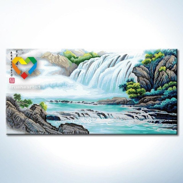 640x640 huangguoshu waterfall diy painting baby toys educational - Waterfall Drawing For Kids