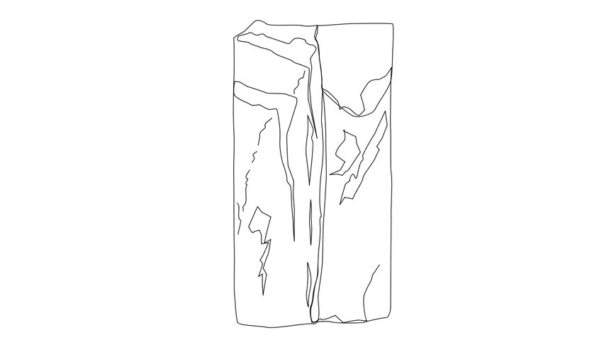 852x480 Waterfall Draw Stock Video Footage - Waterfall Line Drawing