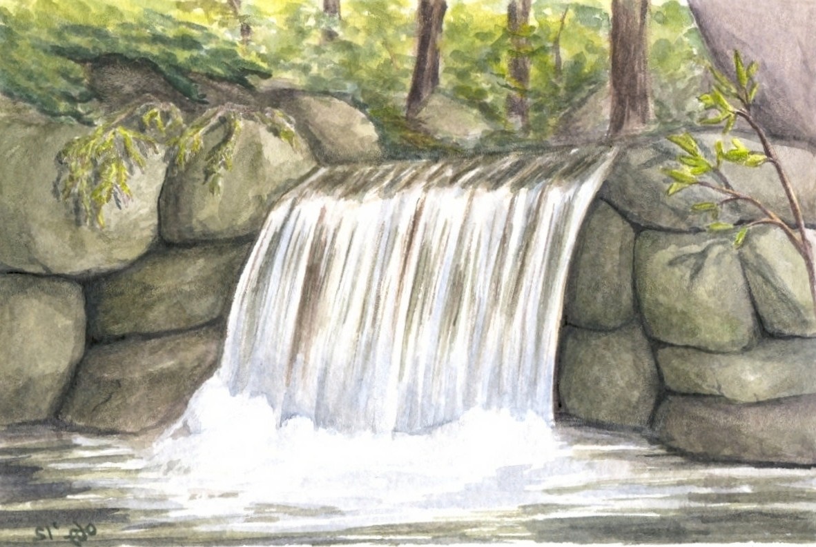 Simple Waterfall Pencil Drawing : 1000+ Images About Waterfalls On ...