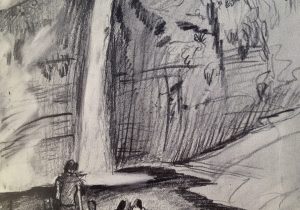 Waterfall Pencil Drawing at PaintingValley.com | Explore collection of ...