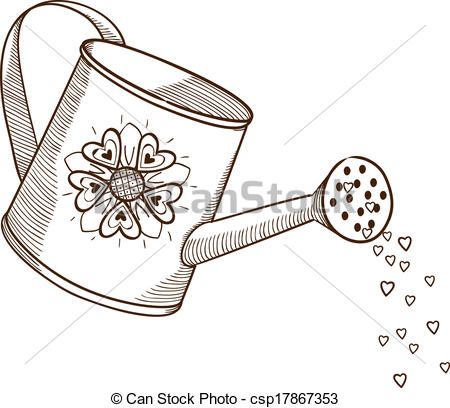 450x408 Vector - Watering Can Drawing