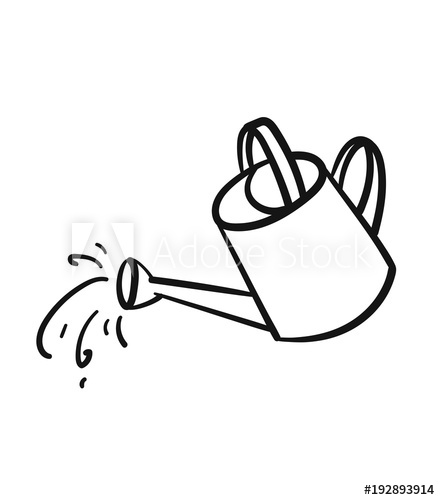440x500 Watering Can Sketch Icon For Web, Mobile And Infographics Hand - Watering Can Drawing