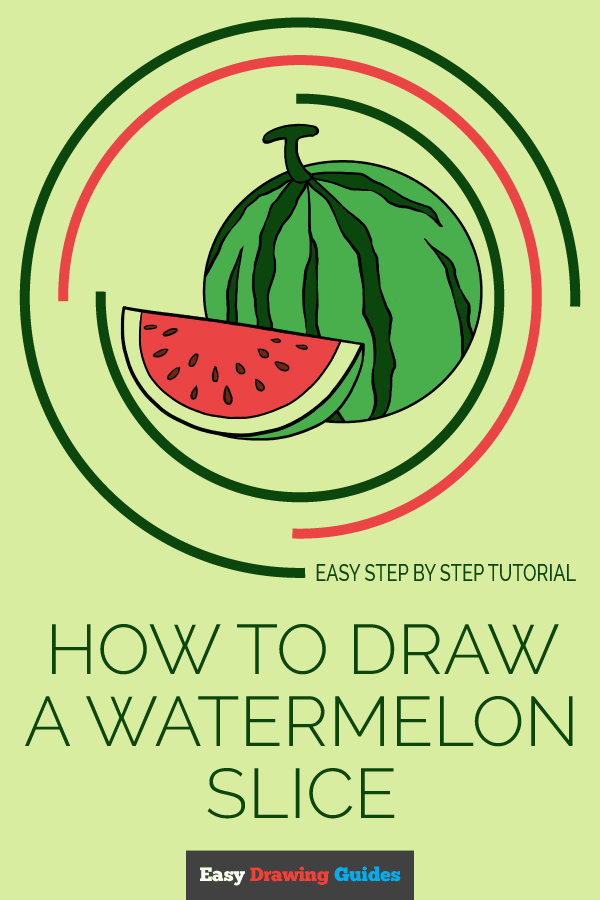 600x900 how to draw a watermelon - Watermelon Drawing