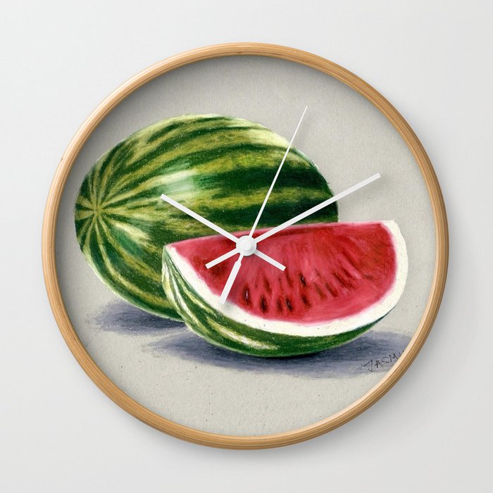 700x700 watermelon drawing wall clock - Watermelon Drawing