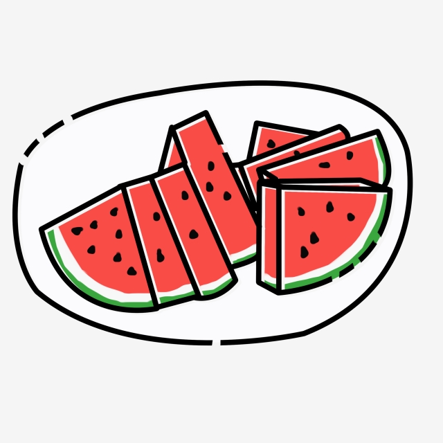 640x640 watermelon small object hot summer cool and cute object hand - Watermelon Drawing