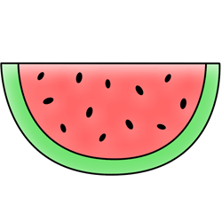 250x250 cartoon watermelon drawing for the kids in watermelon - Watermelon Drawing