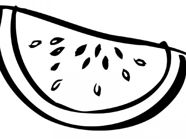 640x480 watermelon clipart line drawing - Watermelon Line Drawing