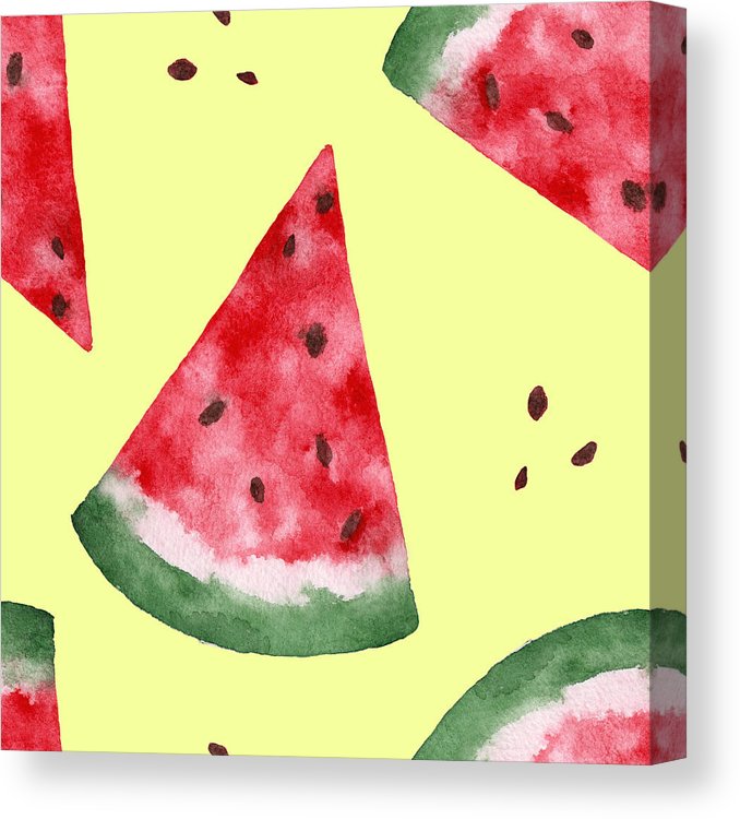 678x750 seamless pattern with watermelon slice watercolor illustration - Watermelon Slice Drawing