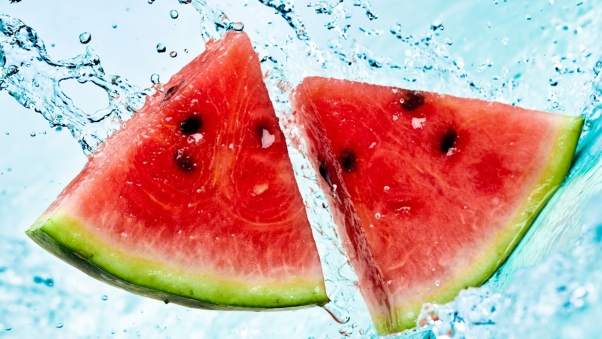 602x339 Termelon Slice Drawing Hd Wallpaper, Background Images - Watermelon Slice Drawing