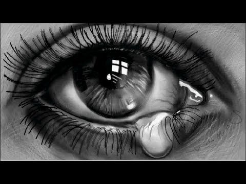 480x360 how to draw realistic teardrop, artistic drawing teardrop, digital - Watery Eyes Drawing
