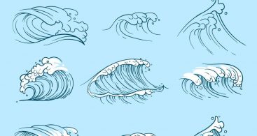 367x195 wave drawing vector free vector art, images, graphics clipart - Wave Drawing