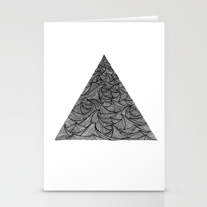 700x700 Abstract Wave Drawing Stationery Cards - Wave Drawing
