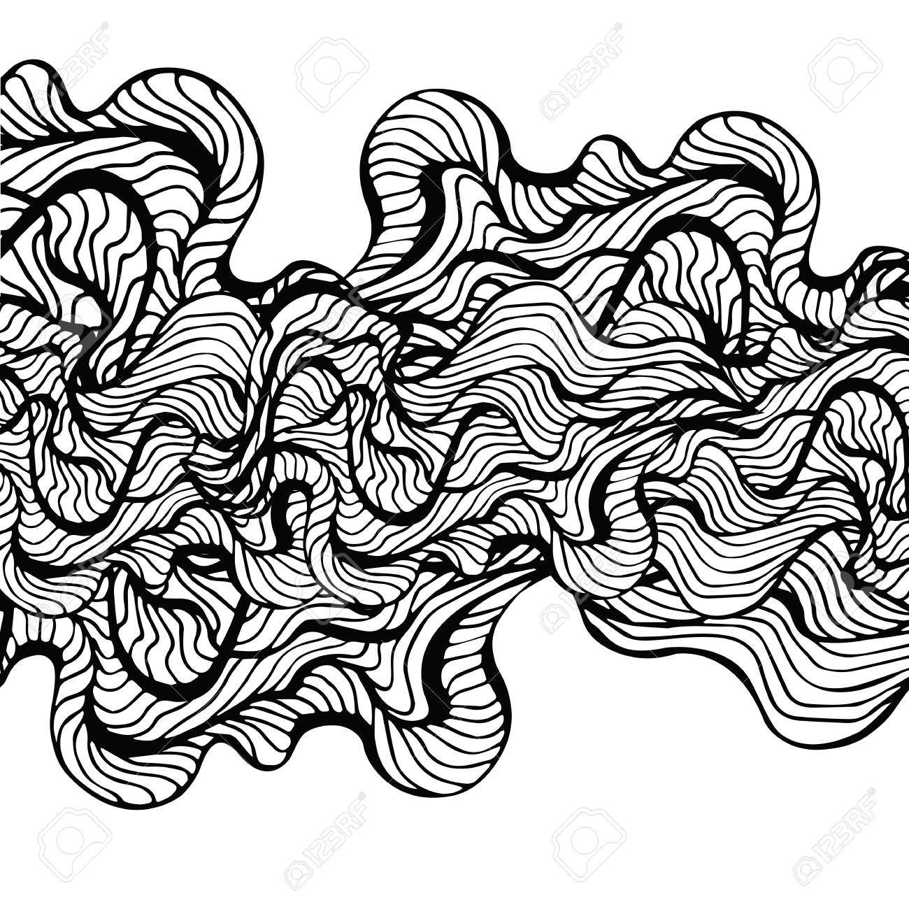 1300x1297 Drawn Water Wave Line - Wave Line Drawing