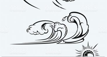 367x195 Water Wave Line Drawing Vector Free Vector Art, Images, Graphics - Wave Line Drawing