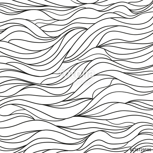 500x500 Background Hand Drawn Lines Hair Texture Monochrome Wave - Wave Line Drawing