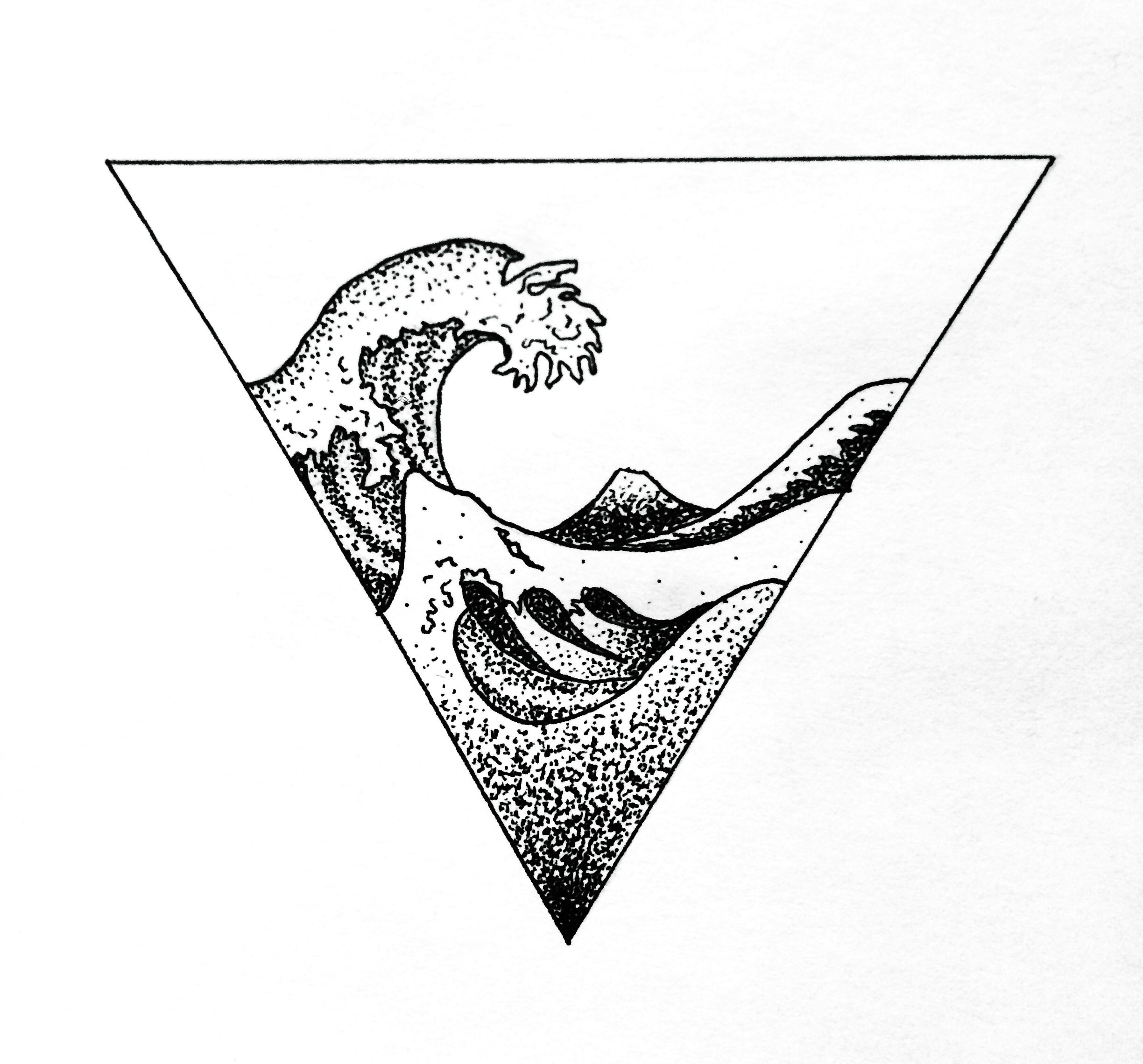 Wave Tattoo Drawing at PaintingValley.com | Explore ...