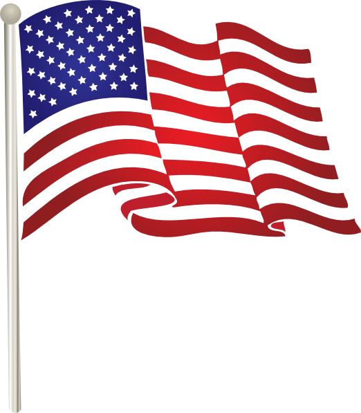 522x597 United Drawing States Flag Transparent Png Clipart Free Download - Waving American Flag Drawing