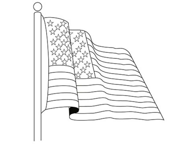 Waving American Flag Drawing at PaintingValley.com | Explore collection ...