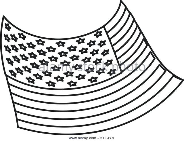 640x490 Coloring Pages Printable Online For Kids Unicorn Flag In The Wind - Waving Flag Drawing