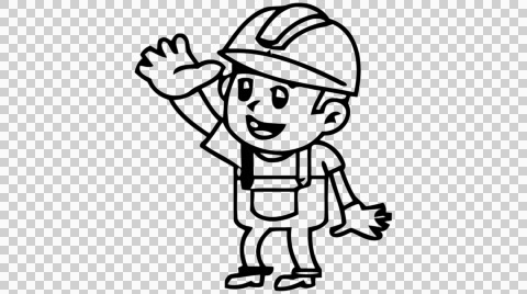 480x268 video man waving hand cartoon illustration hand drawn animation - Waving Hand Drawing