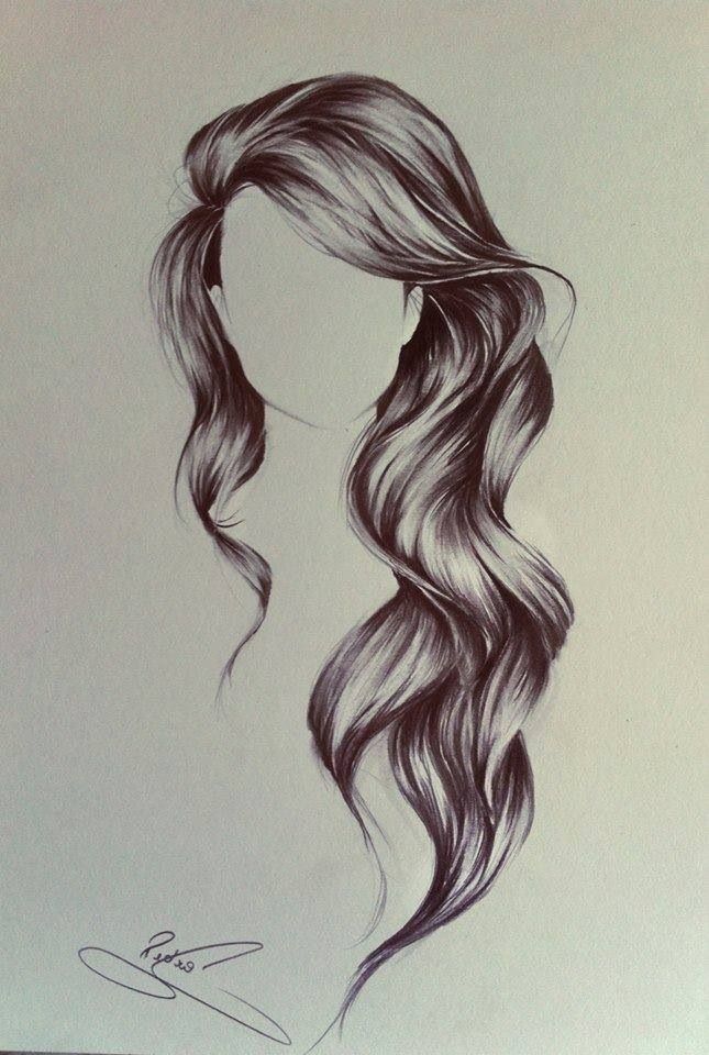 645x960 Wavy Hair Drawing Inspiring Sketches And Paintings - Wavy Hair Drawing