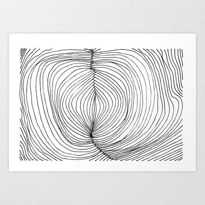 700x700 A Couple Of Wavy Lines Art Print - Wavy Line Drawing