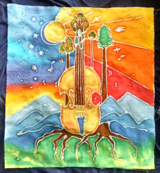 555x600 finished painted wax drawing - Wax Drawing